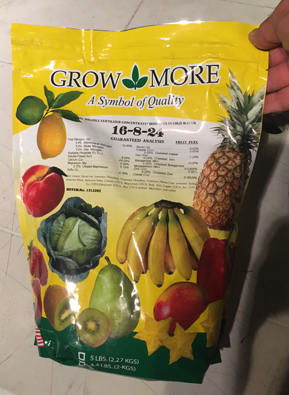banana Fertilizer - Fruit Fuel Fertilizer - Grow More 16-8-24 Fruit Fuel